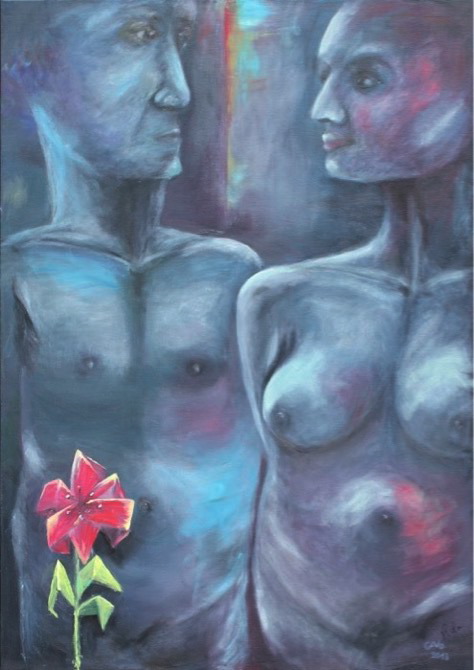 07-Sich finden, 2013, Öl auf Leinwand, 100cmx70cm.JPG